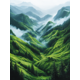 thumbnail image 1 of Qisvanset Framed Canvas Wall Art 12x16 Inch Lush Green Mountain Valley Peaceful Nature Art, 1 of 5