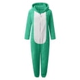 thumbnail image 5 of HNMKIU Soft Romper with Grip Soles Long Sleeve Pajama Cozy Sleepwear Playwear Comfortable Loungewear Kids Jumpsuit for Toddler and Girls Z11062-Green,5-6 Years, 5 of 6