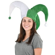 Rinco St. Patrick's Day Jester w/ Balls Party Hat, Green White, One-Size