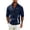 Dark Blue, variant on Men's Lightweight Full Zip Running Jacket Stand Collar Windbreaker Performance Track Coat with Chest Pocket and Reflective Accents for Gym Sports Spring Fall