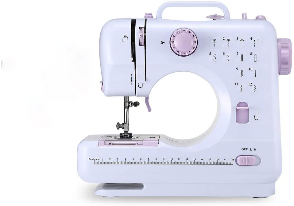 Electric Lightweight Sewing Machine with 12 Floral Stitch Household Sewing Machine for Beginners Multifunction Tailor Machine for Home