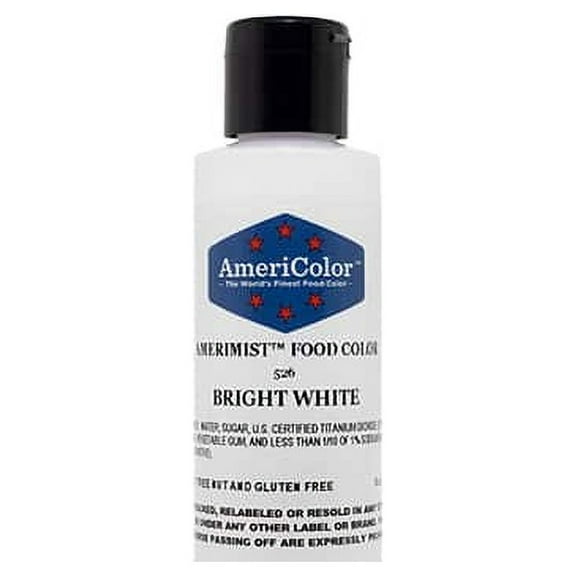 AmeriColor AmeriMist Bright White, 5 Ounce, Airbrush Food Color