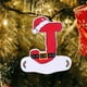 thumbnail image 3 of 26 adornos navideños de madera roja con letras | Colgantes del alfabeto para decorar el árbol de Navidad | Incluye letras de la A a la Z para personalizar el nombre, 3 of 3