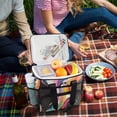 thumbnail image 5 of FORMRS Insulated Cooler Bag 24 Cans Capacity Soft Leakproof Lunch Box with Side Pockets, Colorful Black, 5 of 7