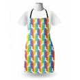 thumbnail image 3 of Unicorn Apron, Magic Ideas Theme Colorful Stripes Composition with Horses of Imaginary World Print, Unisex Kitchen Bib with Adjustable Neck for Cooking Gardening, Adult Size, Multicolor, by Ambesonne, 3 of 4