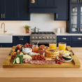 thumbnail image 3 of SpaceAid Noodle Board Stove Kitchen Cover with Handles, Stove Top Covers Cover, Natural Acacia, 3 of 7