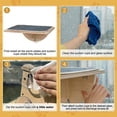 thumbnail image 5 of Pet gift!Cat Window Perch,Cat Hammock with 3 Strong Suction Cups, Wall Mounted Cat Bed and Washable Mat for Indoor Cats , Wood Color, 5 of 6