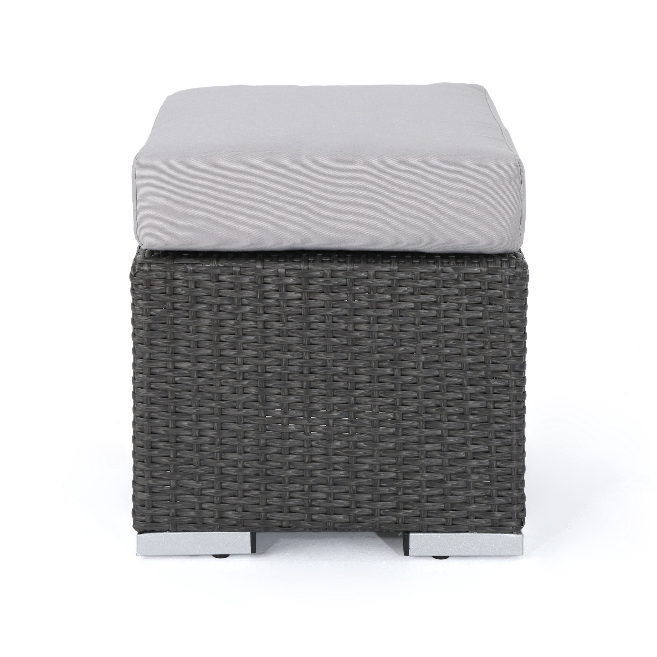Outdoor Single Leisure Patio Chair, Casual Rest Seat for Garden Yard, Gray