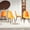 Orange, variant on NORDICANA Set of 4 Dining Chair Unique Design Upholstered Velvet Kitchen Chair Ergonomic with Backrest Soft Living Room Chair Armless with Metal Legs for Home, Dining Hall,Restaurant