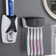 thumbnail image 2 of Dispensador automático de pasta de dientes para montaje en pared, soporte para cepillo de dientes a prueba de polvo, juego de accesorios de baño para montaje en pared, exprimidor, 2 of 5