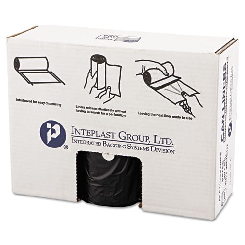 High-Density Commercial Can Liners Value Pack, 60 Gal, 19 Microns, 38" X 58", Black, 150/carton | Bundle of 5 Cartons