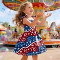 thumbnail image 4 of NIEWTR Girls 4th of July Dress Bowknot Sleeveless Toddler Patriotic Outfit Little Kids Flutter Sleeve Red White Blue Casual Sundress 3T 4T 5T 6T(B-Blue,1-2 Years), 4 of 5