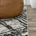 thumbnail image 4 of JONATHAN Y SILK ORCHID 3 x 5 Area Rug, Slant Abstract - Black/Gray, SOR201D-3, 4 of 10