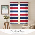 thumbnail image 4 of Red Blue Striped Sheer Curtains 63 Inch Length 2 Panels Set, Modern Minimalist Coastal Nautical Stripe Window Treatment Rod Pocket Curtains Sheers Drapes for Bedroom/Living Room/Kitchen 52x"63"x2, 4 of 8