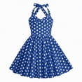 thumbnail image 1 of gdxvjhbj Robe Fille Petites Filles Robe d'Été Florale à Manches Courtes Tenue Décontractée Robe Taille 9-10 (Bleu Foncé, 9-10 Ans), 1 of 6