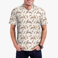 thumbnail image 3 of Balery Retro Rabbit Printed Men’s Short Sleeve Polo Shirt, Midweight Men's Shirt,Golf Polo shirts -XX-Large, 3 of 9