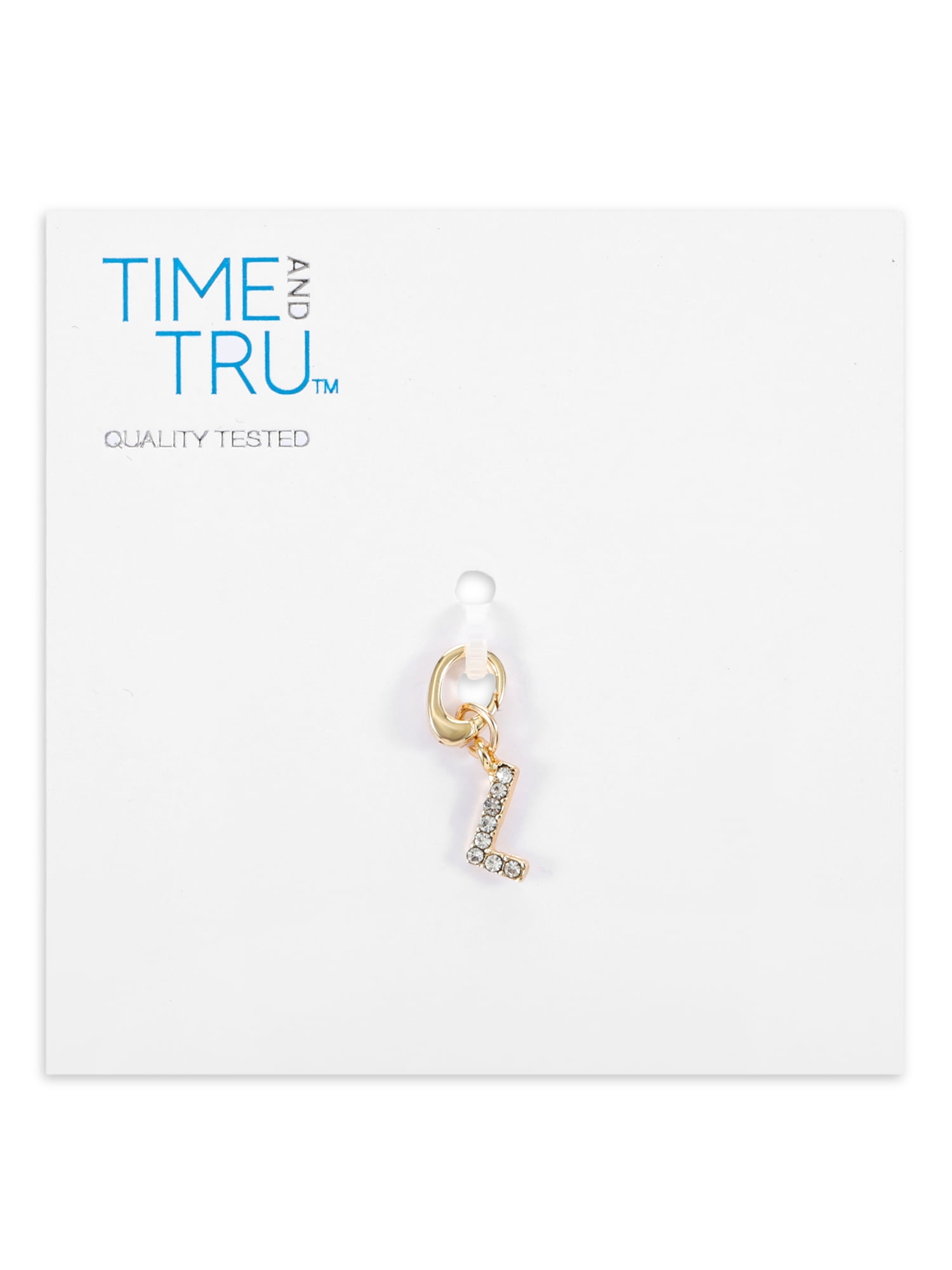 Time and Tru Women's Goldtone Initial Letter Charm, 1 Piece