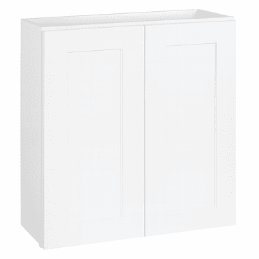 Design House Brookings Solid Wood Fully Assembled Shaker Tall Wall Kitchen Cabinet (27" x 30" x 12"), Sherwin Williams® White