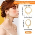 thumbnail image 2 of 50Pcs Leverback Earring Hooks 24K Gold Plated Round French Earring Hooks Earwire Findings 14.5x12mm for DIY Women Earring Making, 2 of 9