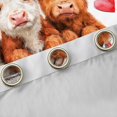 thumbnail image 4 of Erosebridal Red Flowers Blossom Black Out Curtains,Cute Farm Highland Cow Curtains Pack of 2 (42x63 Each) For Men Women, 4 of 7