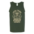 thumbnail image 2 of Wild Bobby, Loyal To One Dedicated Steadfast In Faith | Religious Bible Verse John 14:6 Inspirational/Christian Men Graphic Tank Top, Forest Green, Small, 2 of 6