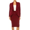thumbnail image 5 of Moa Collection Women's Chic 2-Piece Suit Set - Open Front Blazer and Matching Pencil Skirt, 5 of 6