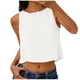 thumbnail image 2 of Camisetas de Verano de Mujer Casual Linen sin Mangas de Cuello Redondo Botón para las Mujeres, 2 of 8