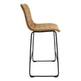 thumbnail image 4 of LeisureMod Brooklyn Modern Leather Bar Stool Set of 2 in Light Brown, 4 of 8