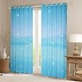 thumbnail image 2 of Homewish Dreamy Blue Blackout Curtains Set of 2 (52x84 Each),Stars Pattern Window Curtains,Modern Minimalism Desgin Curtains and Drapes For Teens,Super Cozy Room Decor, 2 of 6