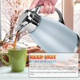 thumbnail image 5 of SSAWcasa Coffee Carafe 61oz Insulated Vacuum Coffee Thermos Urn Stainless Steel Thermal Flask Pot Coffee Dispenser Keep 12 Hours Hot＆24 Hours Cold (Light Blue), 5 of 8