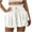 White, variant on Plebaso Summer Shorts for Women Smocked High Waist Ruffle Shorts Drawstring Plain Womens Casual Shorts