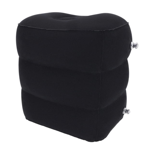 Abbracc Repose-Pieds Gonflable Hauteur Réglable pour Voyage Long Bureau Maison Voitures Noir