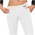 thumbnail image 5 of Fleece Lined Leggings Women - Thermal Thick Winter Warm High Waisted Tummy Control Soft Pants for Snow Cold White XL, 5 of 8