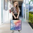 thumbnail image 6 of Haosy 3 Ring Zipper Binder with Shoulder Strap Waterproof Trapper Keeper 2 Inch D-Ring 500 Sheets Capacity, Dreamlike Colorful Light Shadow, 6 of 6
