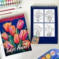 thumbnail image 6 of LBKHOUSE Tulips Flowers Coloring Book for Adult, Spiral Bound, Soft Cover, 6 of 6