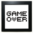 thumbnail image 1 of Juego pixel gris negro Mesa de pared con marco cuadrado negro, 1 of 4