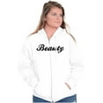 thumbnail image 4 of Beauty Motivational Positivity Womens Plus Size Graphic Zipper Hoodie Brisco Brands 4X, 4 of 5