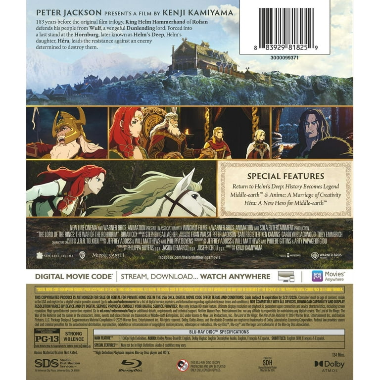 The Lord of the Rings: The War of the Rohirrim (Blu-ray + Digital