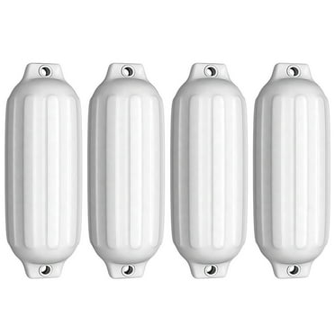 Costway 4 Ribbed Marine 8.5''X 27''Boat Fender Vinyl Bumper Dock Shield Sturdy White