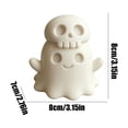 thumbnail image 2 of Halloween Ghost Decorations 3.5 X 3 X 3 Inch Spooky Cute Ghost Figurine Halloween Table Decor for Home Office Desk Halloween Party Decor 1 Pack, 2 of 5