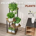 thumbnail image 6 of Plant Stand 4 Tier Indoor Metal Flower Shelf for Multiple Plants Corner Tall Flower Holders for Patio Garden Living Room Balcony Bedroom, Black (4 Tier-Black), 6 of 6