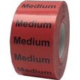 thumbnail image 1 of Autocollants Rouges de Taille de Bande de Codage de Couleur Moyenne 1.25 x 5" Pouces 125 Pack, 1 of 1