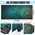 thumbnail image 2 of Large Gaming Mouse Pad for Desk,Retro Mandala Flower Desk Mat for Desktop,Mandala Floral Desk Pad, Extended Big Computer Keyboard Mouse Pad with Non-Slip Base and Stitched Edge 35.4"x15.7", 2 of 3