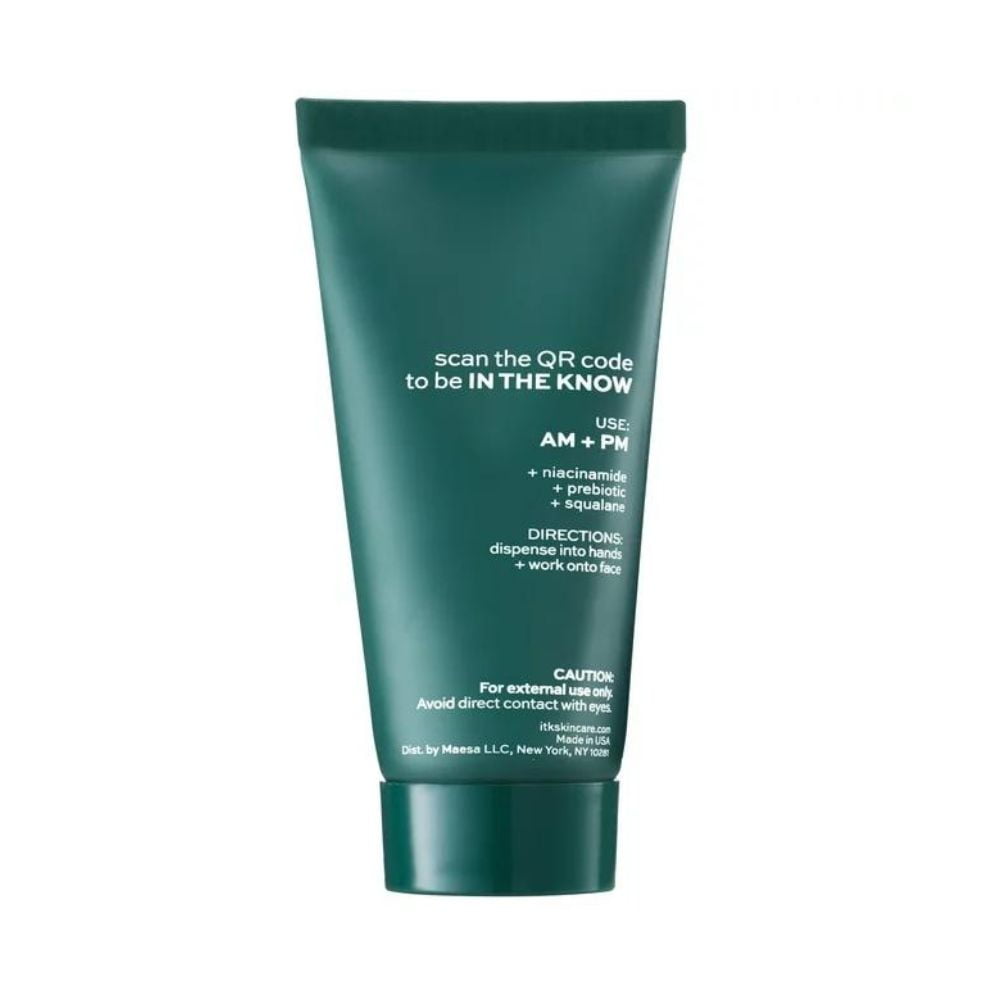 ITK Milk-to-Foam Gentle Cleanser, 5 oz + Prebiotic Gel Moisturizer for Acne Prone, 2 oz (Variety Pack)