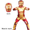 thumbnail image 3 of Disfraz de superhéroe de la película Iron Man para niños, con músculos, con máscara, para actuaciones en el escenario, accesorios de fiesta, tallas S a XL, 3 of 5