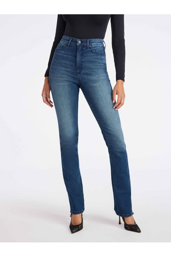 Sofia by Sofia Vergara Women's and Women's Plus Size Marisol Bootcut Curvy Super High Rise Jeans, 30.5", 32.5" and 34.5" Inseams, Sizes 0-28