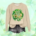thumbnail image 1 of TaTaai Womens Holiday Graphic Sweatshirt St Patricks Day Long Sleeve Crewneck Loose Fit Casual Pullover Top Luck Theme Gift, 1 of 5