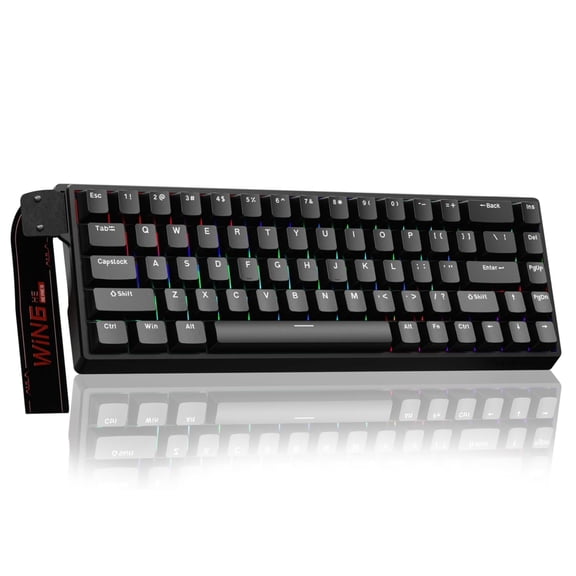 AULA WIN68 HE 68-Key Wired Hall Effect Magnetic Switch Gaming Keyboard, RGB Illuminated, Rapid Trigger, Compact 60%, Anti-Ghosting, USB-A, Black