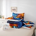 thumbnail image 6 of Homewish Abstract Gradient Gamepads 7-Piece Bedding Comforter Set for Boys Girls,Video Game King Bedding Sets,Blue Orange Ultra Soft Bed Sheets,Luxury Bedroom Decor,Reversible, 6 of 8