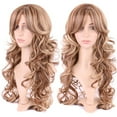 thumbnail image 1 of MesaSe Longue Perruque Synthétique Bouclée avec Franges Cheveux Courts Perruques Résistant à la Chaleur Pleine Perruque Pleine Tête pour les Femmes Blondes, 1 of 4